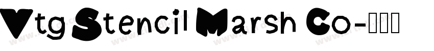Vtg Stencil Marsh Co字体转换